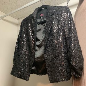 Black sequin blazer